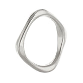 Gold Plated Solid Color Stainless Steel Ring Silver