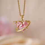 Clavicle Chain Geometric Heart Pattern