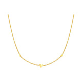 Mini 3 Heart Necklace Gold
