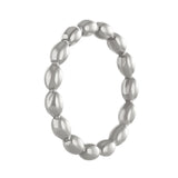 Gold Plated Bead style Stainless Steel Ring Silver