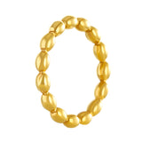 Gold Plated Bead style Stainless Steel Ring Golden