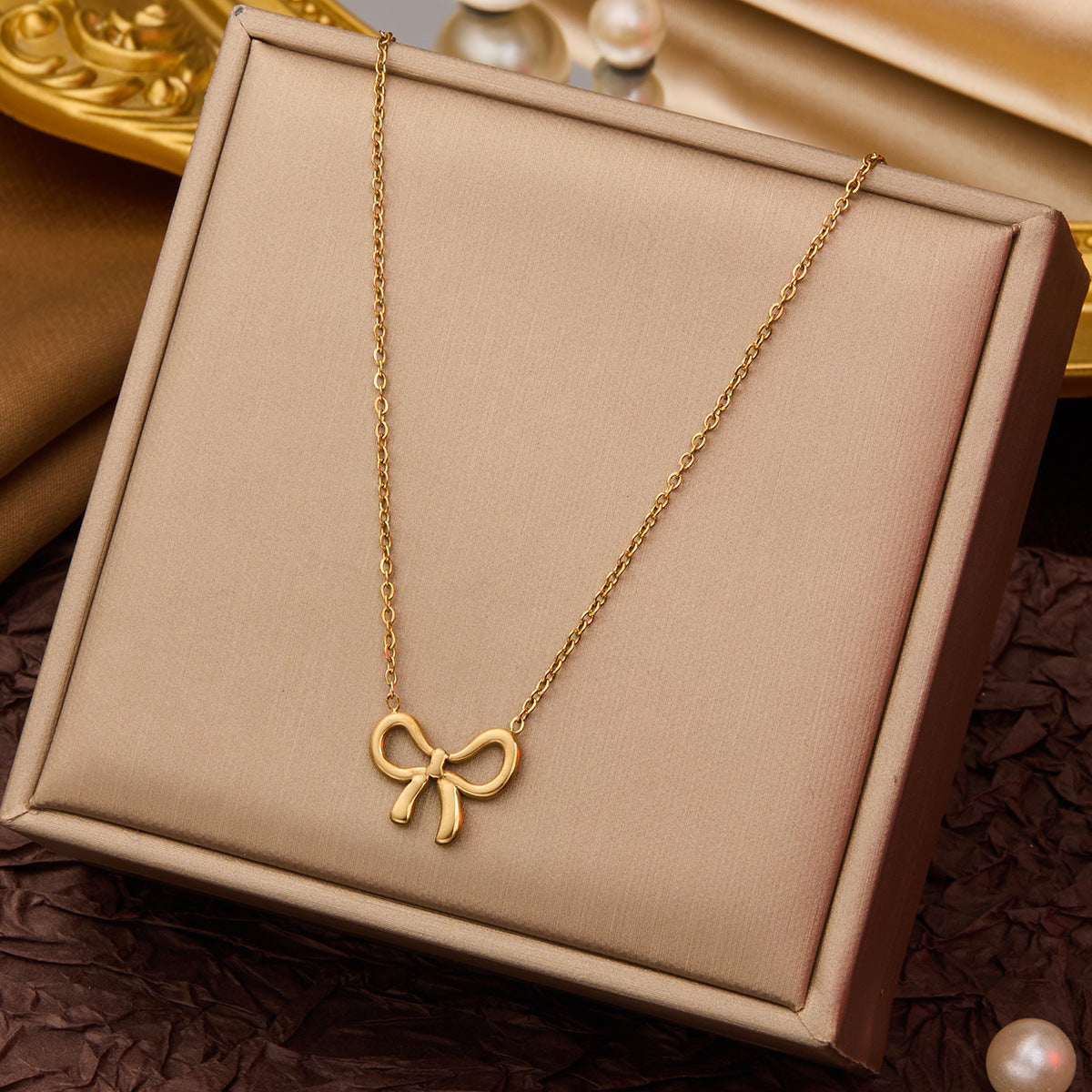 Bow Knot lockbone nacklace