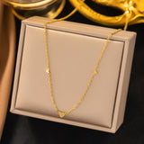 Mini 3 Heart Necklace Gold