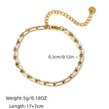 Crystal Candy 18k gold plated bracelet with baguette-cut cubic zirconiatennis design
