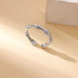 Gilded Ripple  Ring 18k white gold plated (adjustable size)