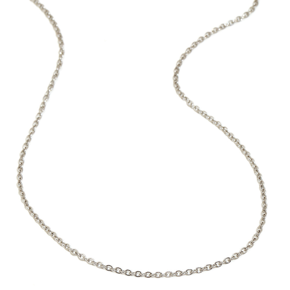 Elegant Stainless Steel 18K Gold Plated Cross Chain Necklace silver