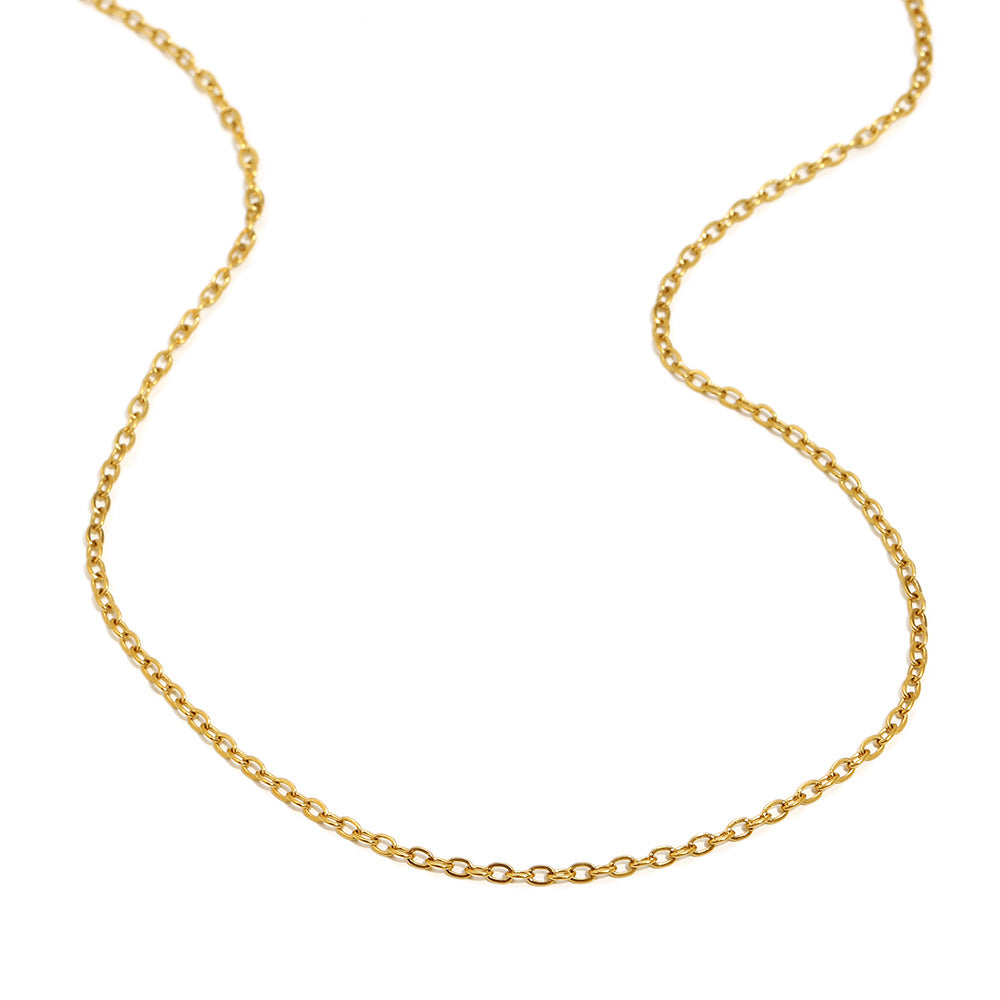 Elegant Stainless Steel 18K Gold Plated Cross Chain Necklace