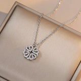 Lucky Heart  Shape cable chain Pendant Necklace